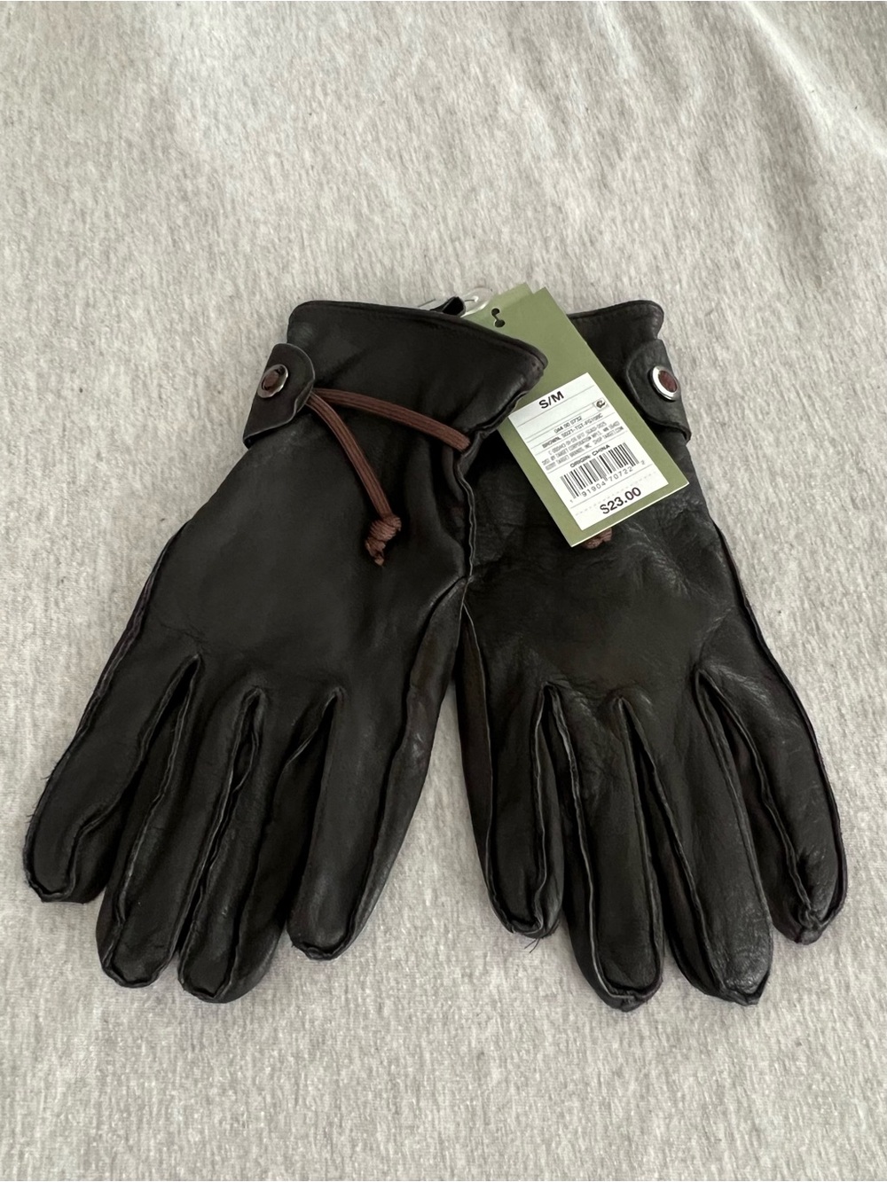 Brown leather Goodfellow men’s gloves size S/M